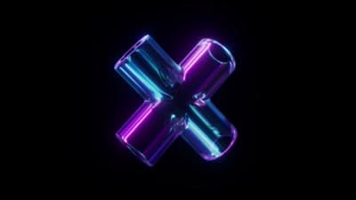 decorative 3D letter X